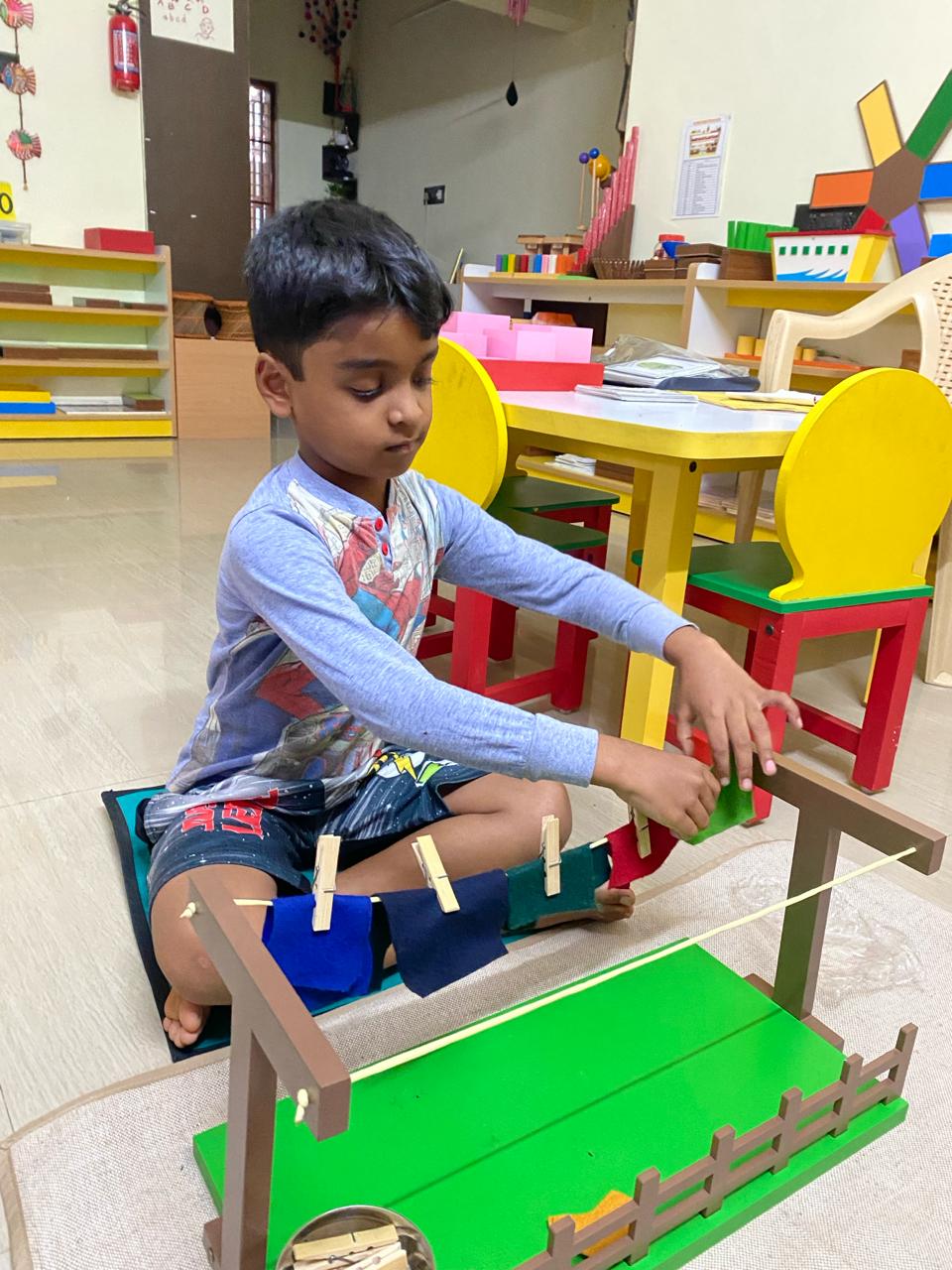 Children participating in a group activity at Lotus Kids Preschool